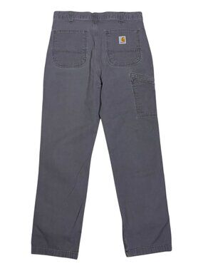 CARHARTT Relaxed Fit Gray Straight Leg Canvas Work Pants Mens 32x32